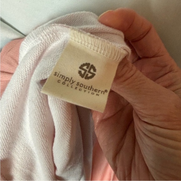 Simply Southern Embroidered Dog Lover lightweight sweatshirt rainbow long sleeve - Picture 5 of 7